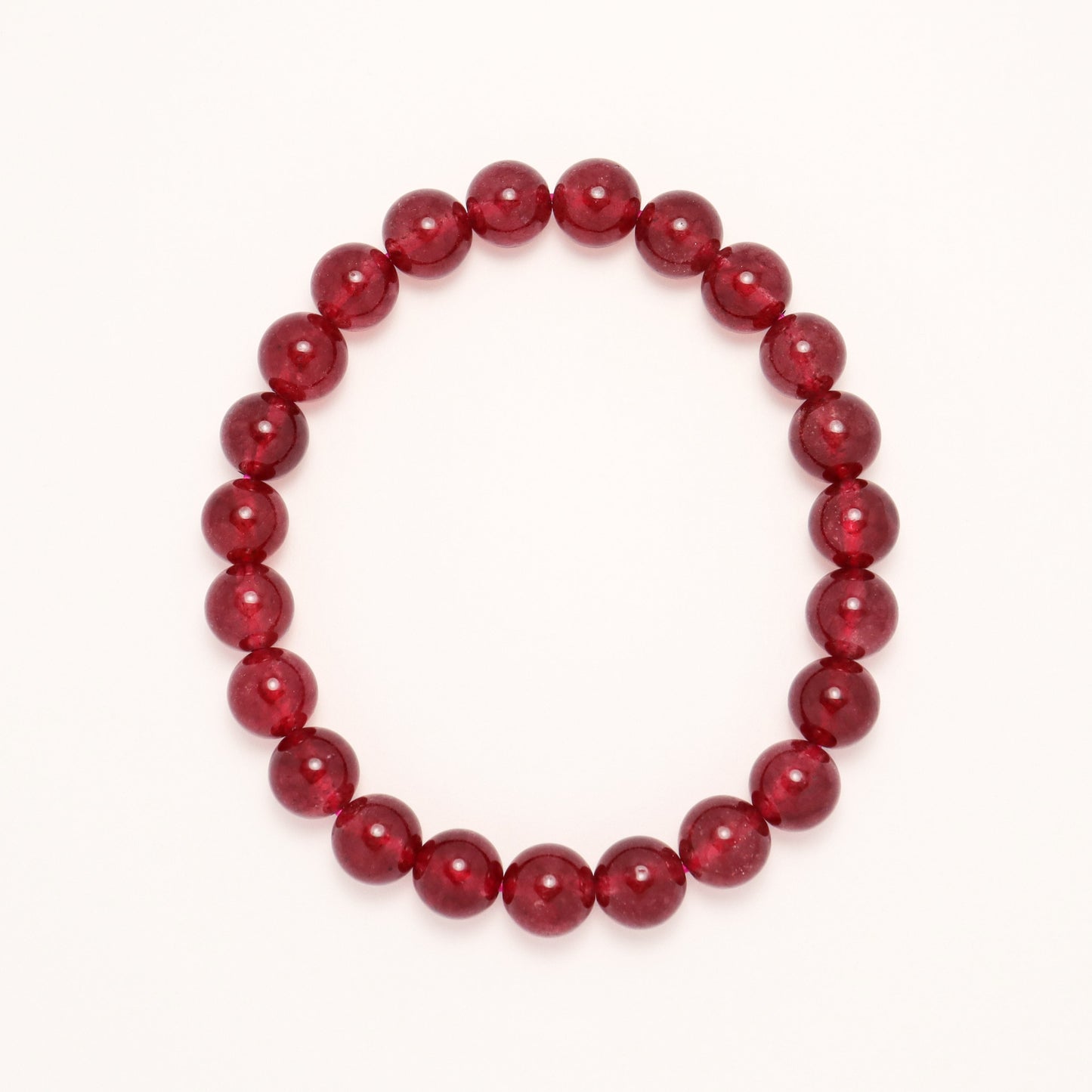Noble Romance - Pigeon Blood Red Premium Strawberry Quartz Bracelet