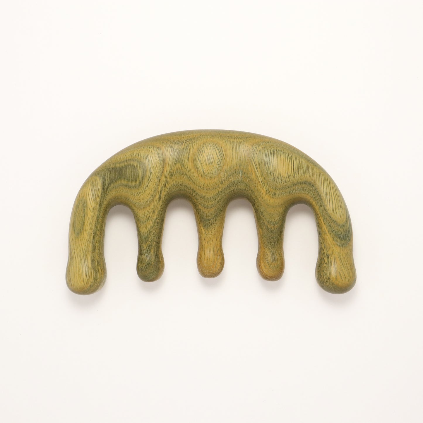 Five Fingers Green Sandalwood Massage Comb