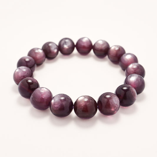 Imperial Purple Grape - High Grade Cat Eye Purple Lepidolite Bracelet