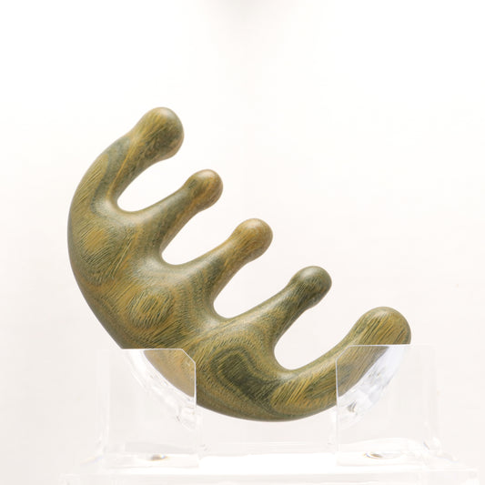 Five Fingers Green Sandalwood Massage Comb