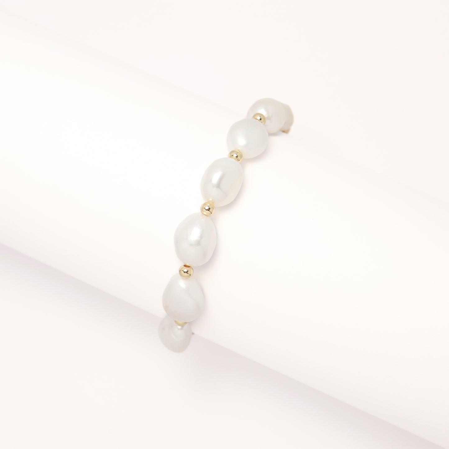 Elina - Baroque Freshwater Pearl Bracelet with OT Buckle