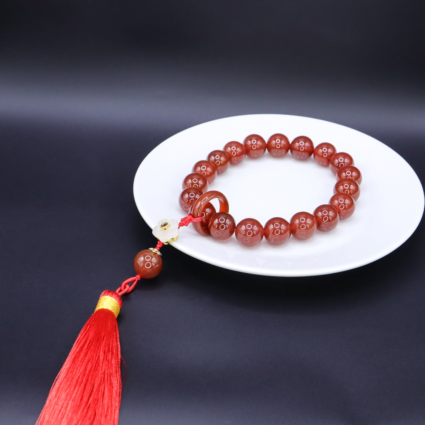Royal Family - Red Agate Worry Beads Bracelet