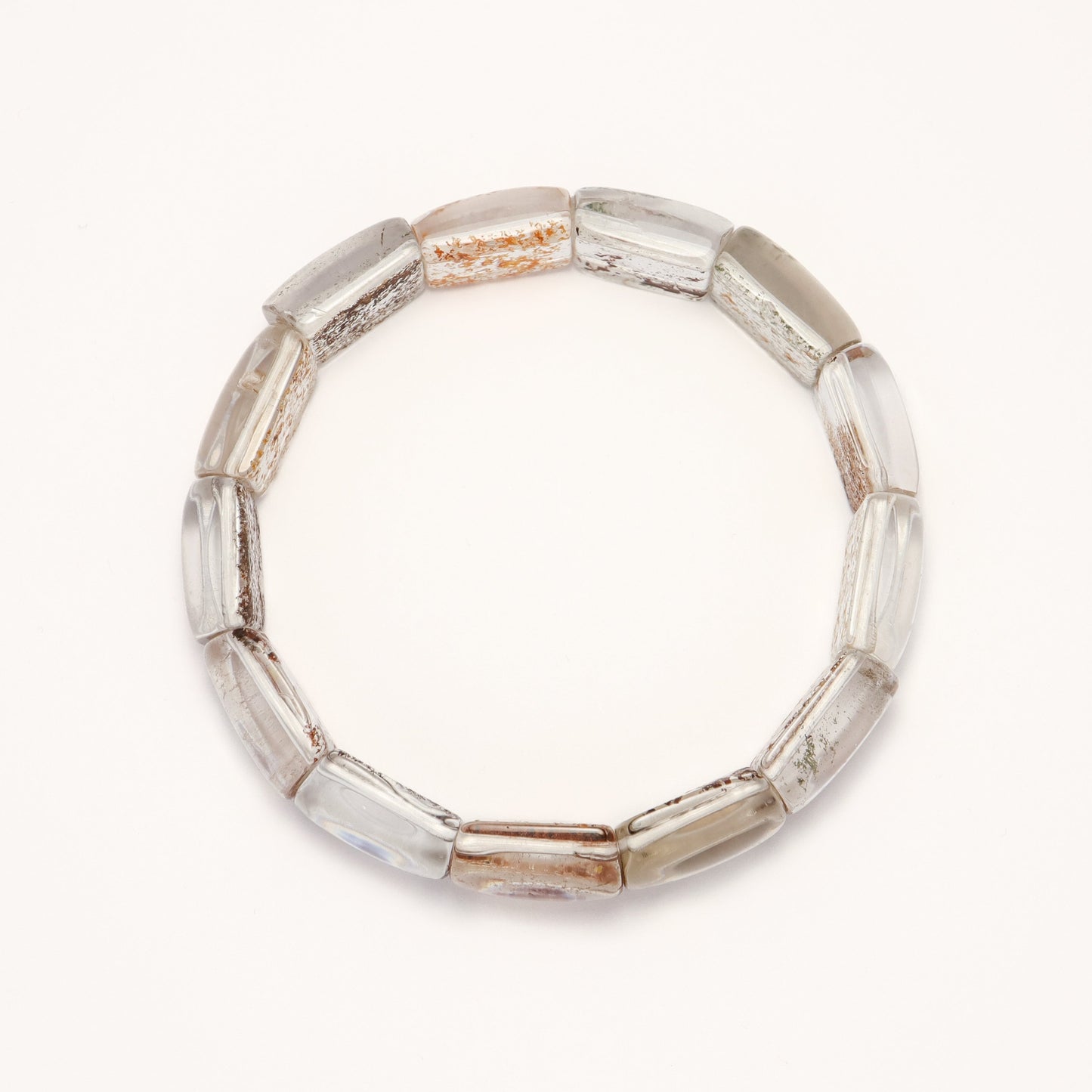 Fortune Seasons - Natural Four Season Phantom Quartz Cube Bracelet