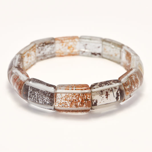 Fortune Seasons - Natural Four Season Phantom Quartz Cube Bracelet