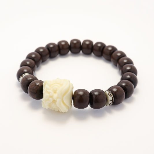 Thriving - Awakening Lion Abelia Biflora Wood Bracelet