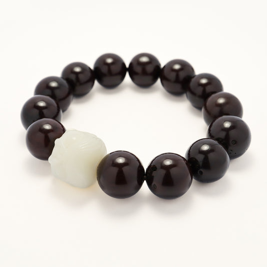 Fortune Luck - Awakening Lion Dark Brown Syagrus Romanzoffiana Bracelet