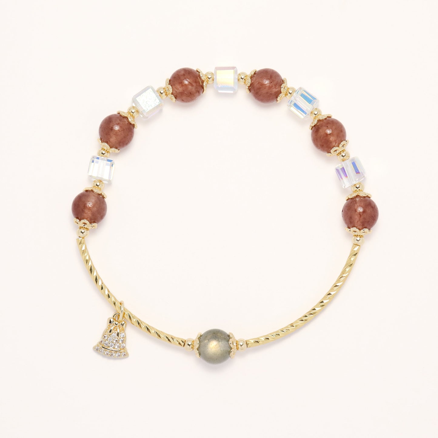 Merry Christmas - Strawberry Quartz Bracelet