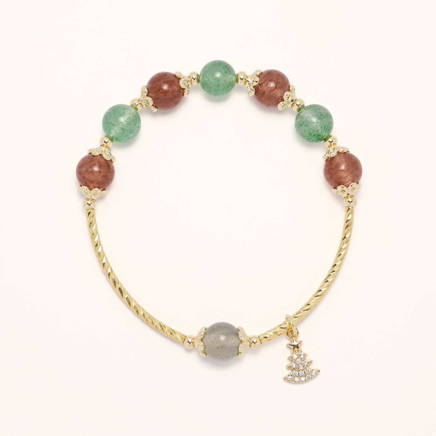 Christmas Eve - Strawberry Quartz Bracelet