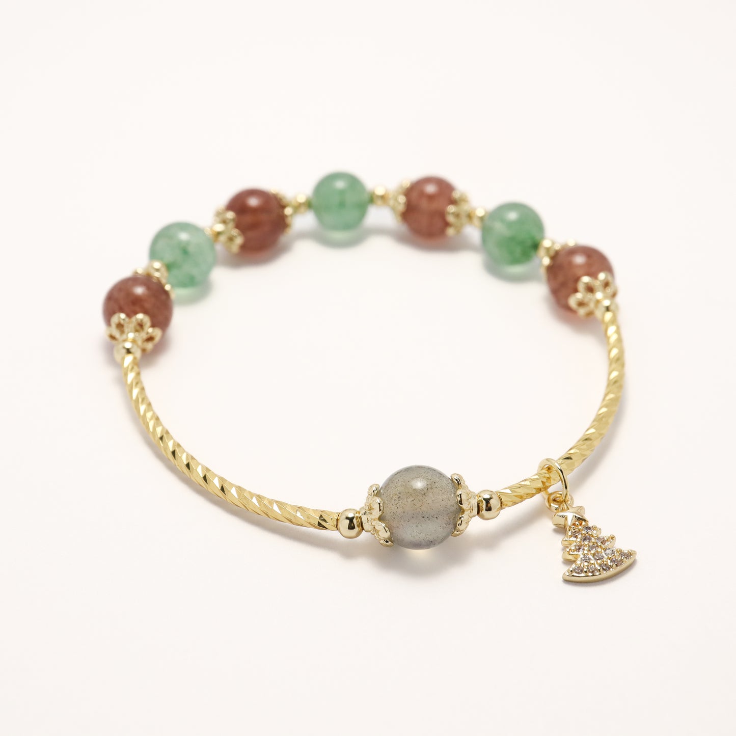 Christmas Eve - Strawberry Quartz Bracelet
