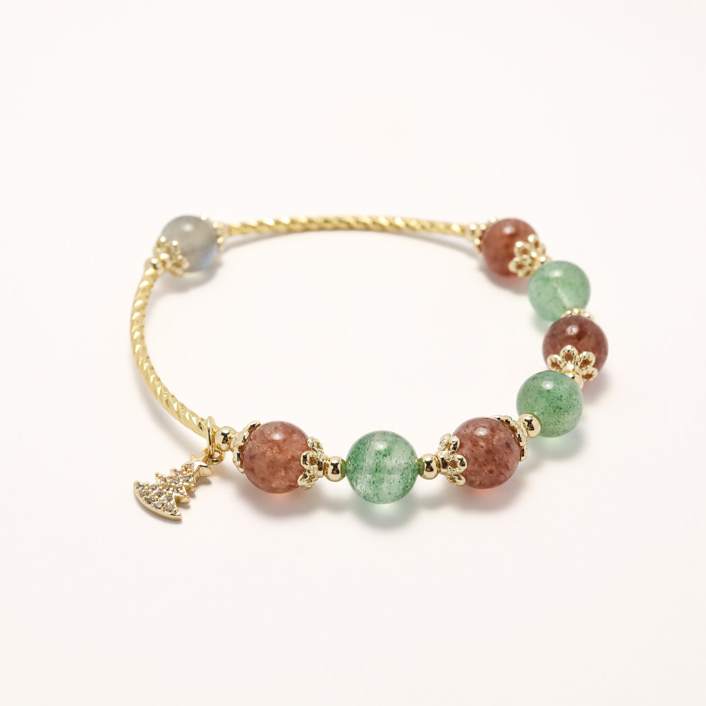 Christmas Eve - Strawberry Quartz Bracelet