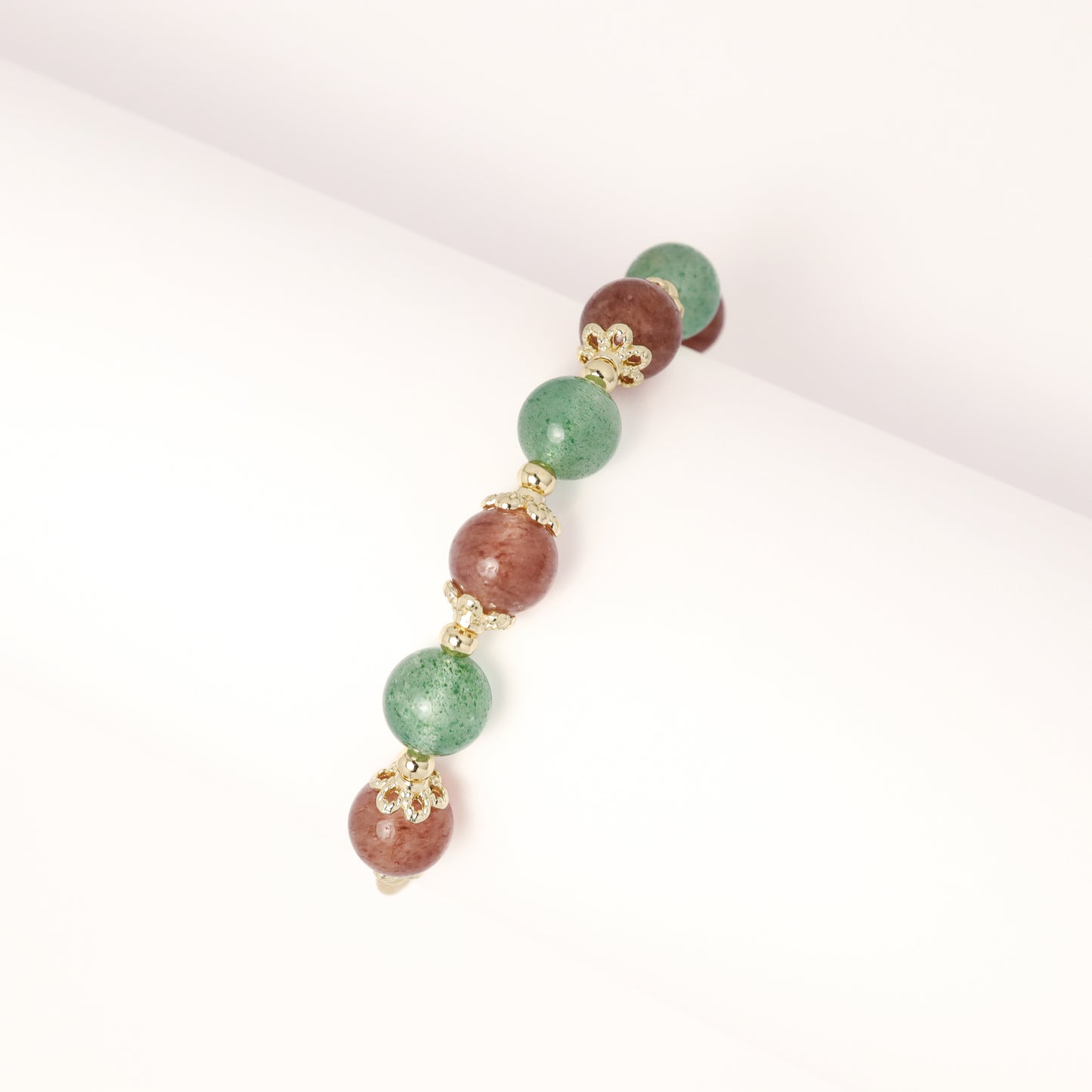 Christmas Eve - Strawberry Quartz Bracelet