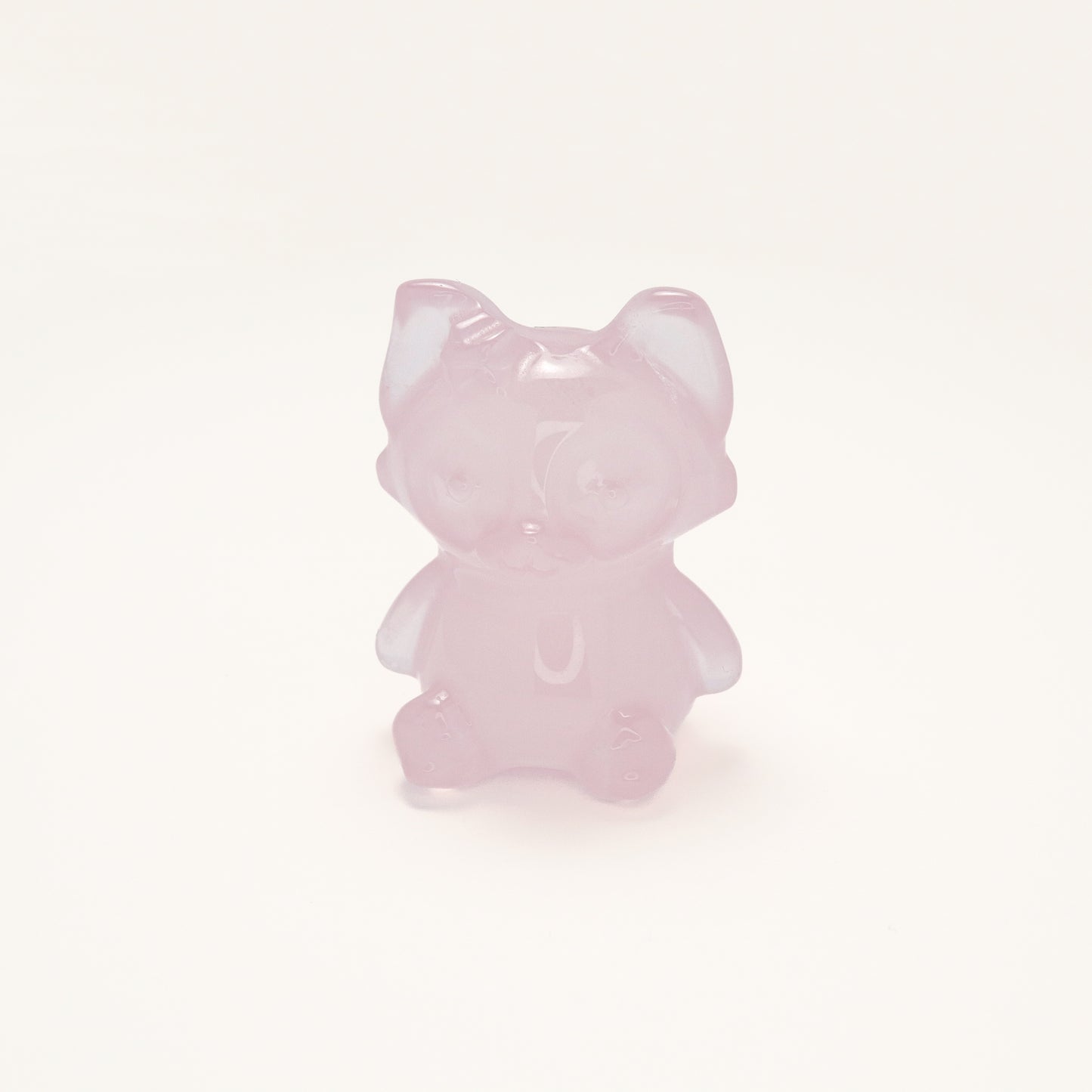 Raccoon - Rose Quartz Crystal Sculpture Ornament