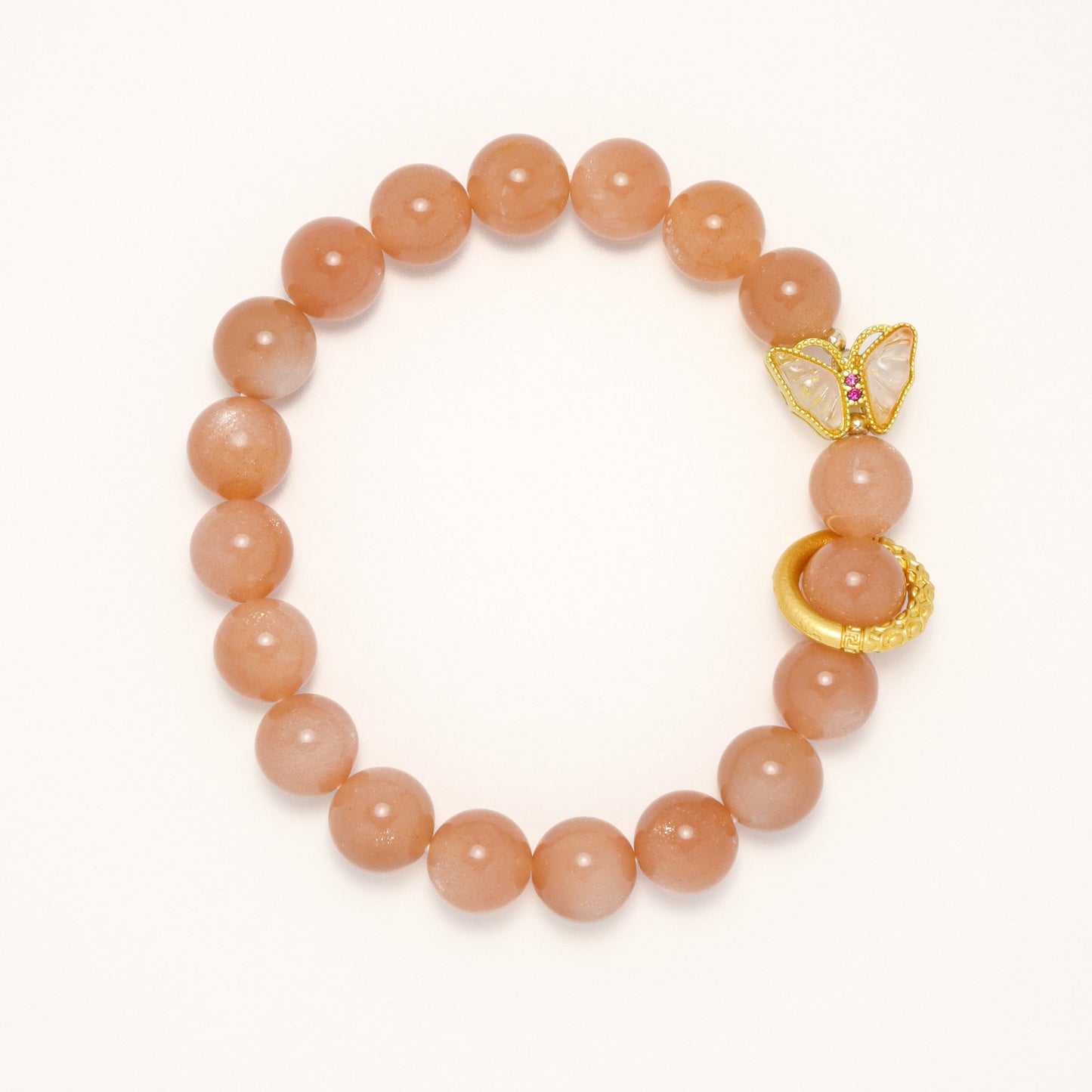 Lycaena - Orange Moonstone Bracelet