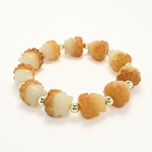 Fairy Nine-Tailed Fox - Burned Style Bodhi Root Bracelet