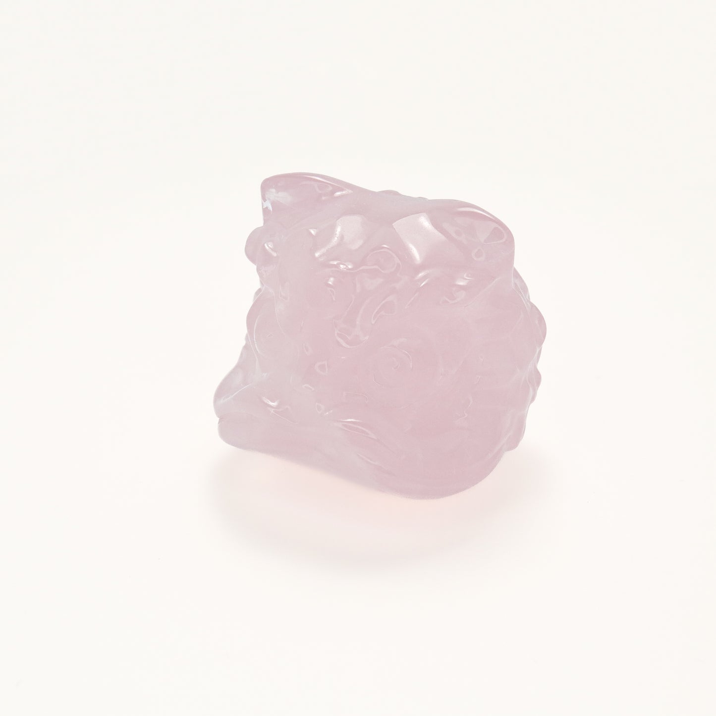 Awakening Lion - Rose Quartz Crystal Sculpture Ornament