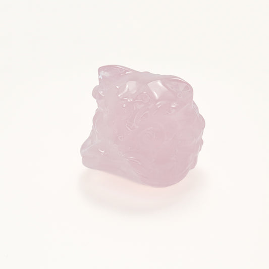 Awakening Lion - Rose Quartz Crystal Sculpture Ornament