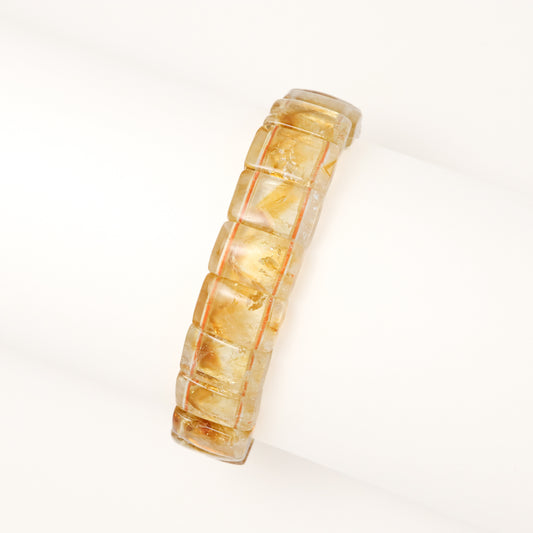 God of Wealth I - Citrine Cube Bracelet