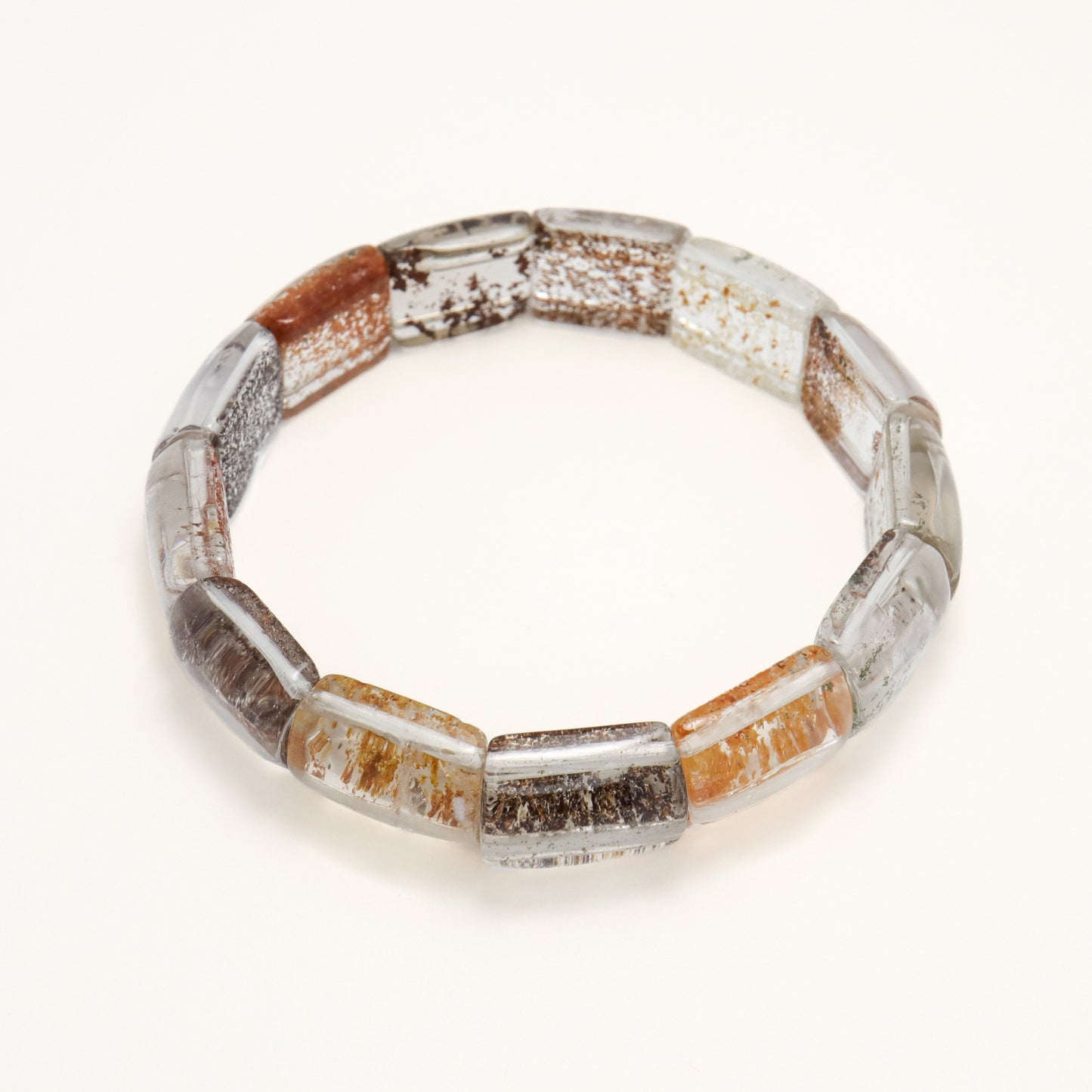 Fortune Seasons - Natural Four Season Phantom Quartz Cube Bracelet