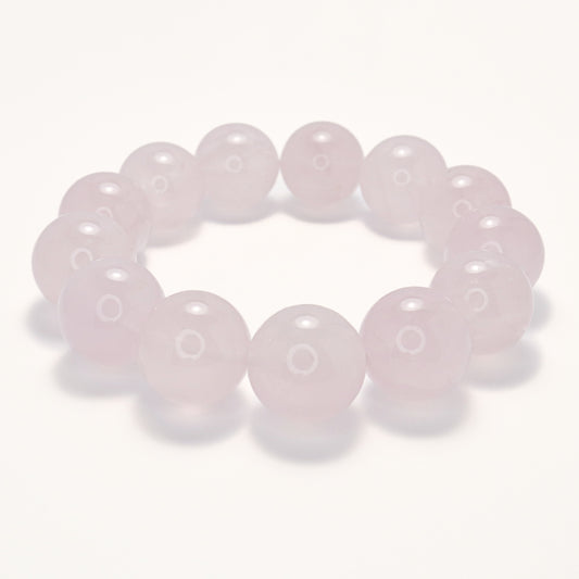 Infinite Love I - High Grade 18mm Rose Quartz Bracelet