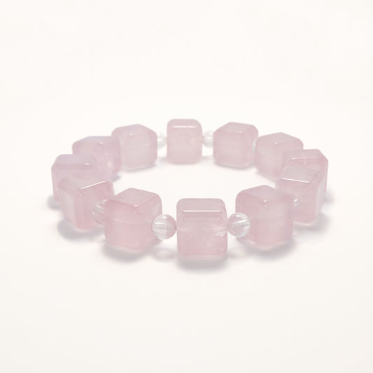 Magic Love - Rose Quartz Cube Bracelet