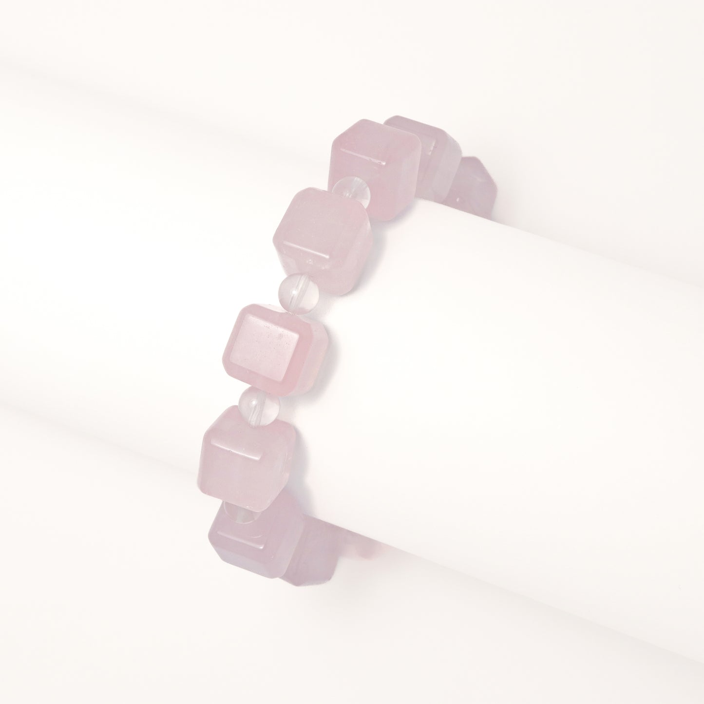 Magic Love - Rose Quartz Cube Bracelet
