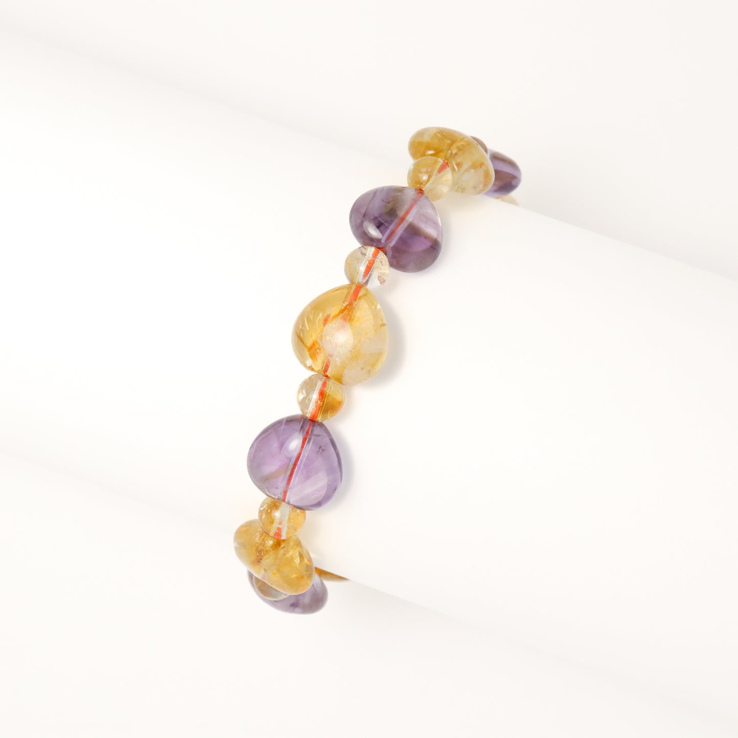 Wealth Family - Heart Shape Amethyst & Citrine Bracelet