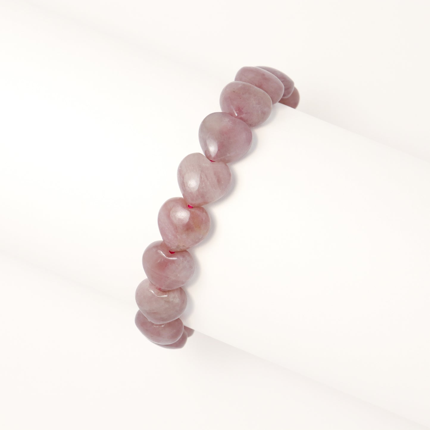 Tana Love - Purple Heart Shaped Madagascar Rose Quartz Bracelet