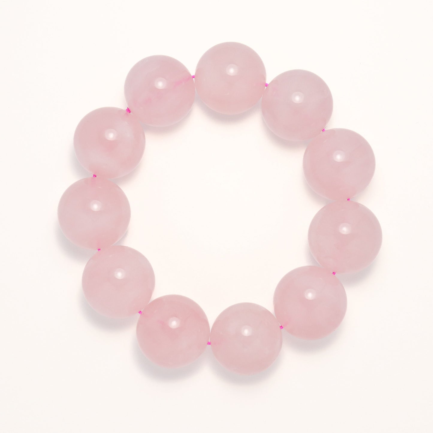 Infinite Love II - High Grade 20mm Rose Quartz Bracelet