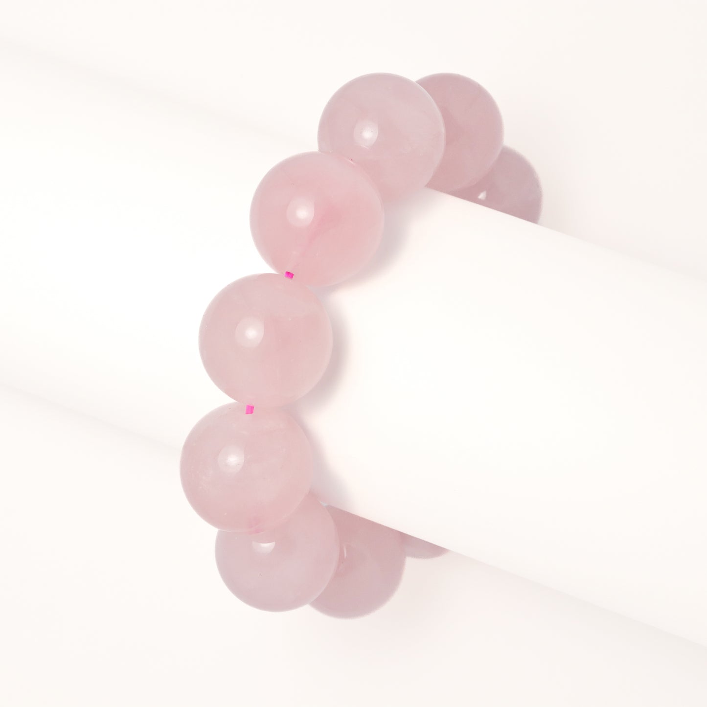 Infinite Love II - High Grade 20mm Rose Quartz Bracelet
