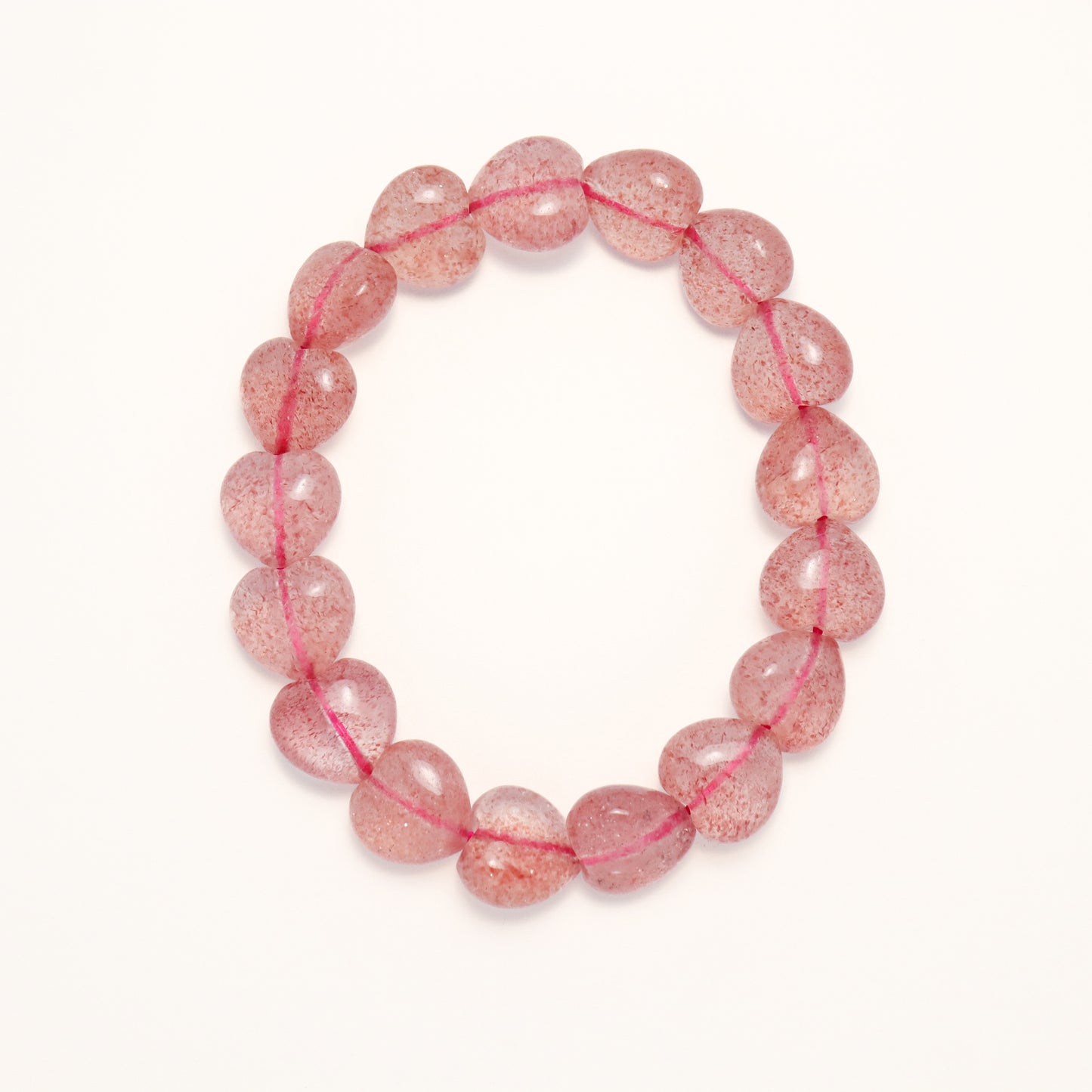 Endless Love - Heart Shape Strawberry Quartz Bracelet