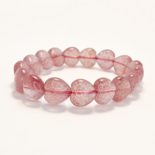 Endless Love - Heart Shape Strawberry Quartz Bracelet