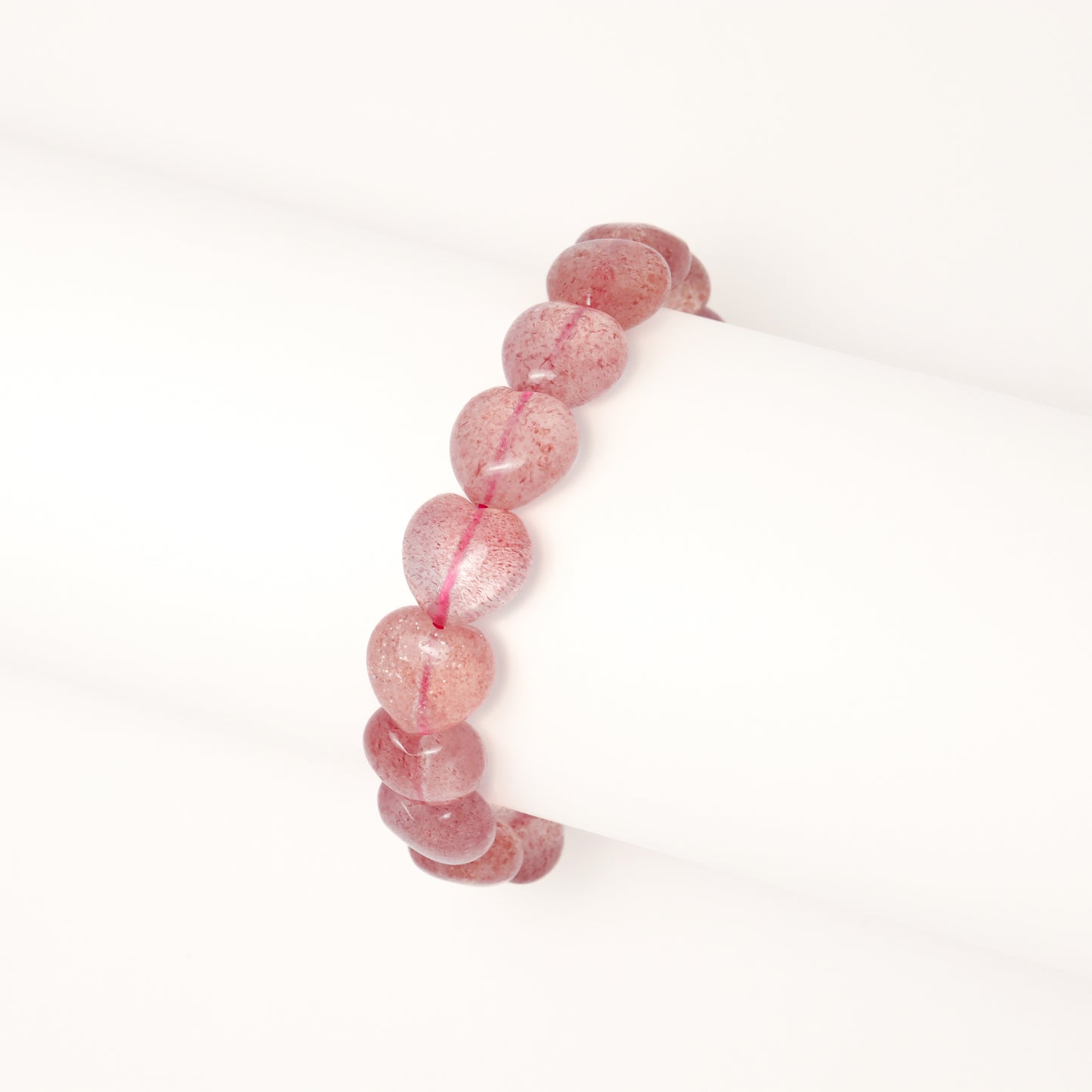 Endless Love - Heart Shape Strawberry Quartz Bracelet