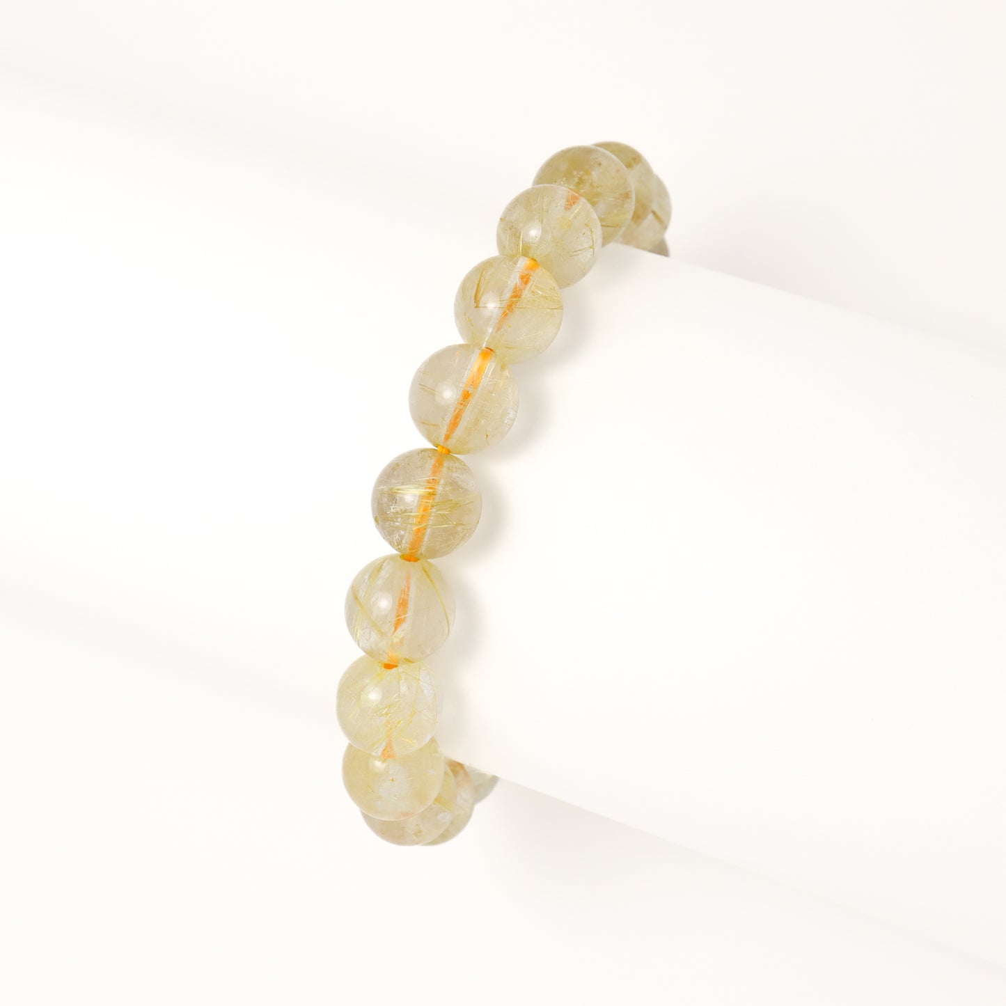 Blonde Beauty II - Golden Rutilated Quartz Titanium Crystal Bracelet (9-9.5mm)