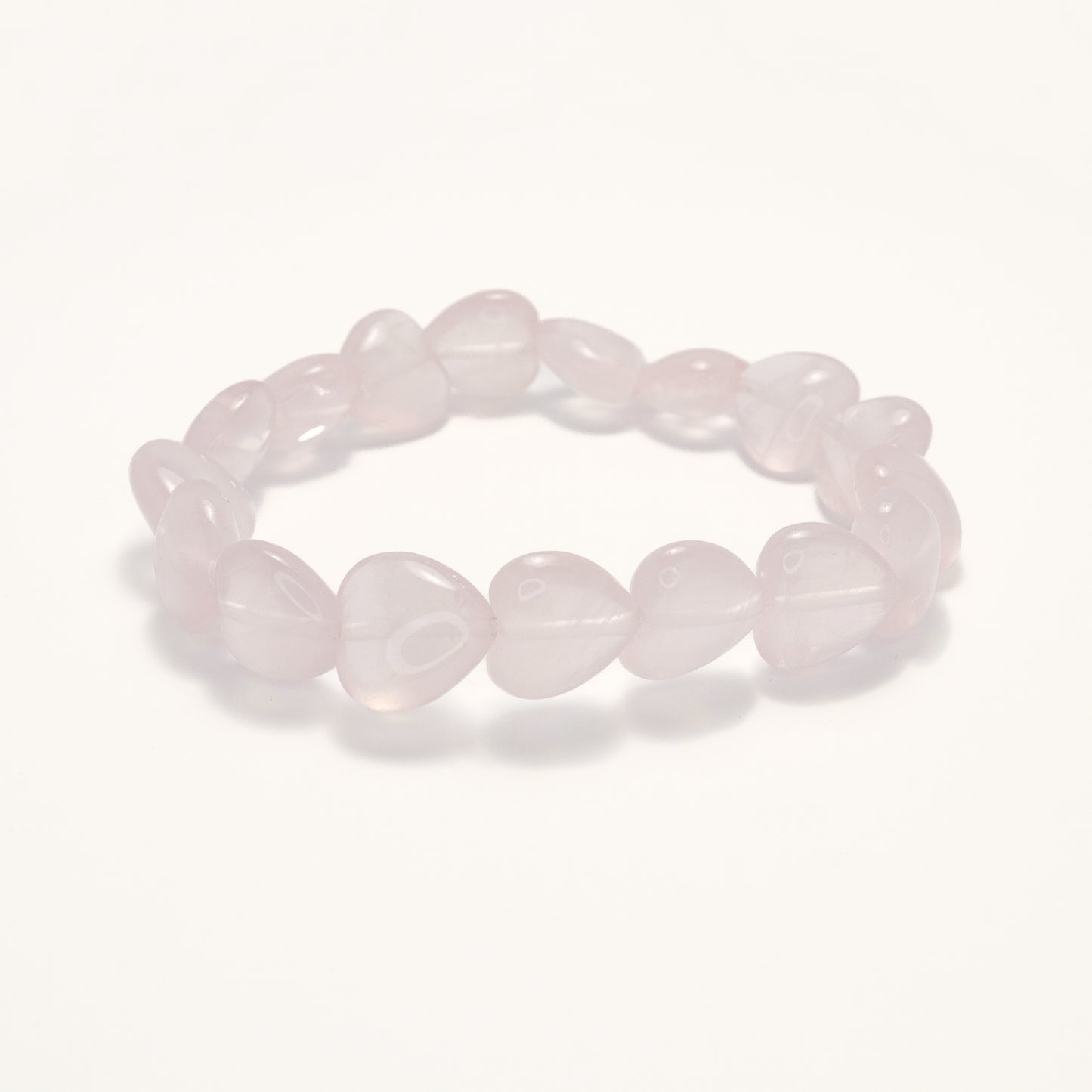 Love Contract - Heart Shape Rose Quartz Bracelet