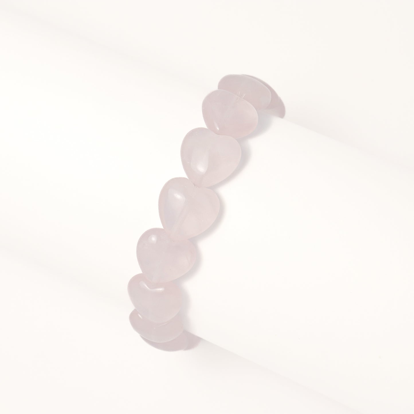 Love Contract - Heart Shape Rose Quartz Bracelet