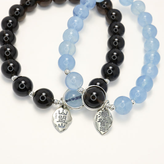 Valentine's Day Special II - Aquamarine & Tea-Color Citrine Bracelet (A & B)
