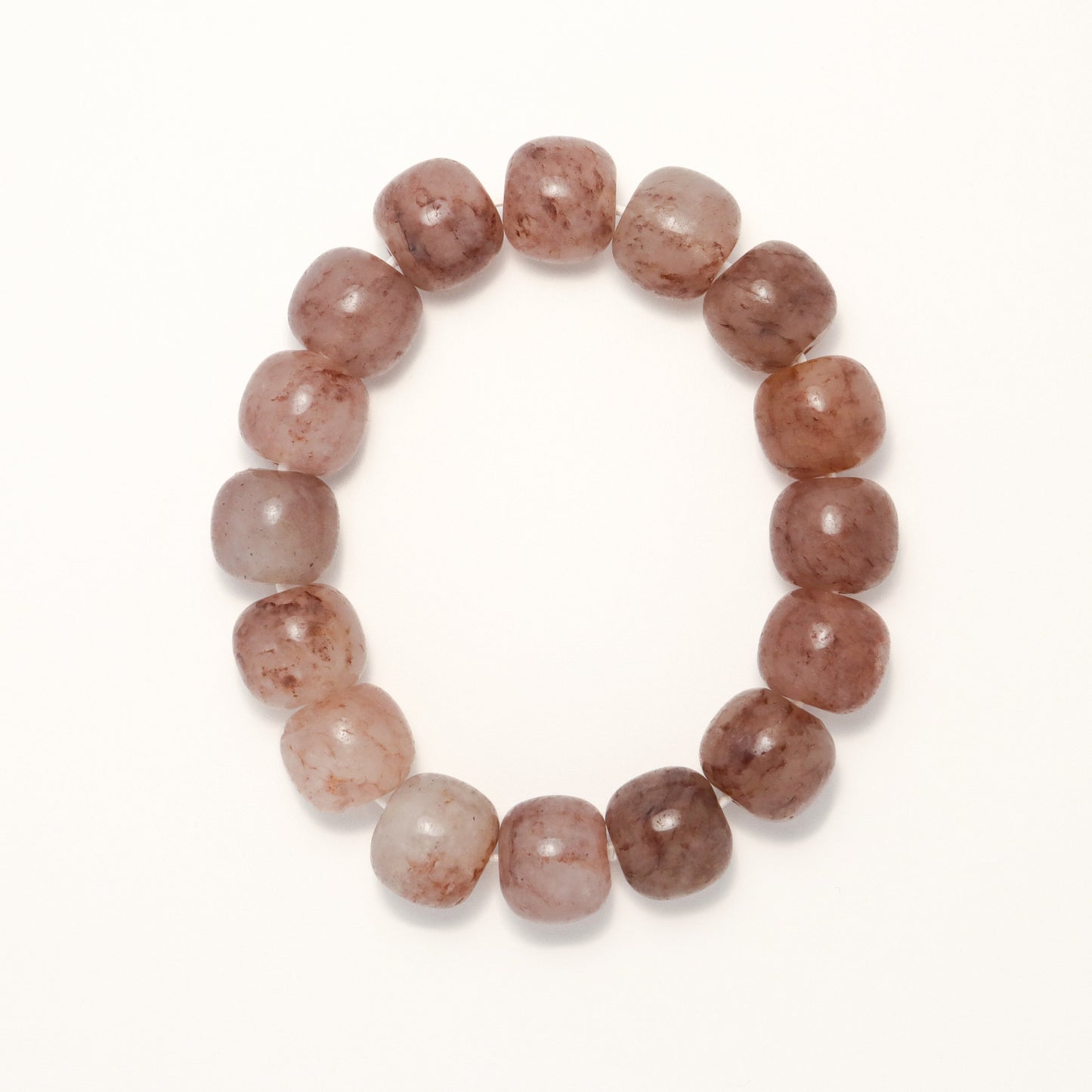 Snow Peach Blossoms - She Tai Cui Jade Bracelet