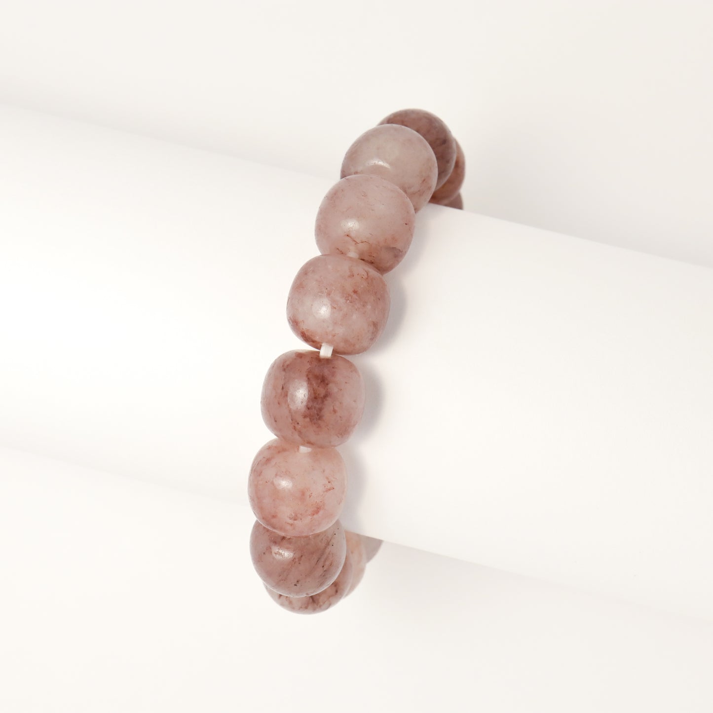 Snow Peach Blossoms - She Tai Cui Jade Bracelet