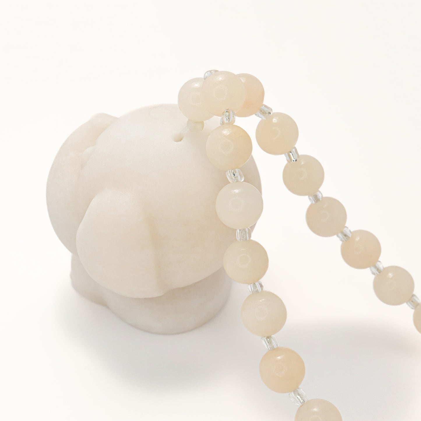 Snow Dog - Ice White She Tai Cui Jade Raw Stone Hand Pieces / Sculpture Ornament