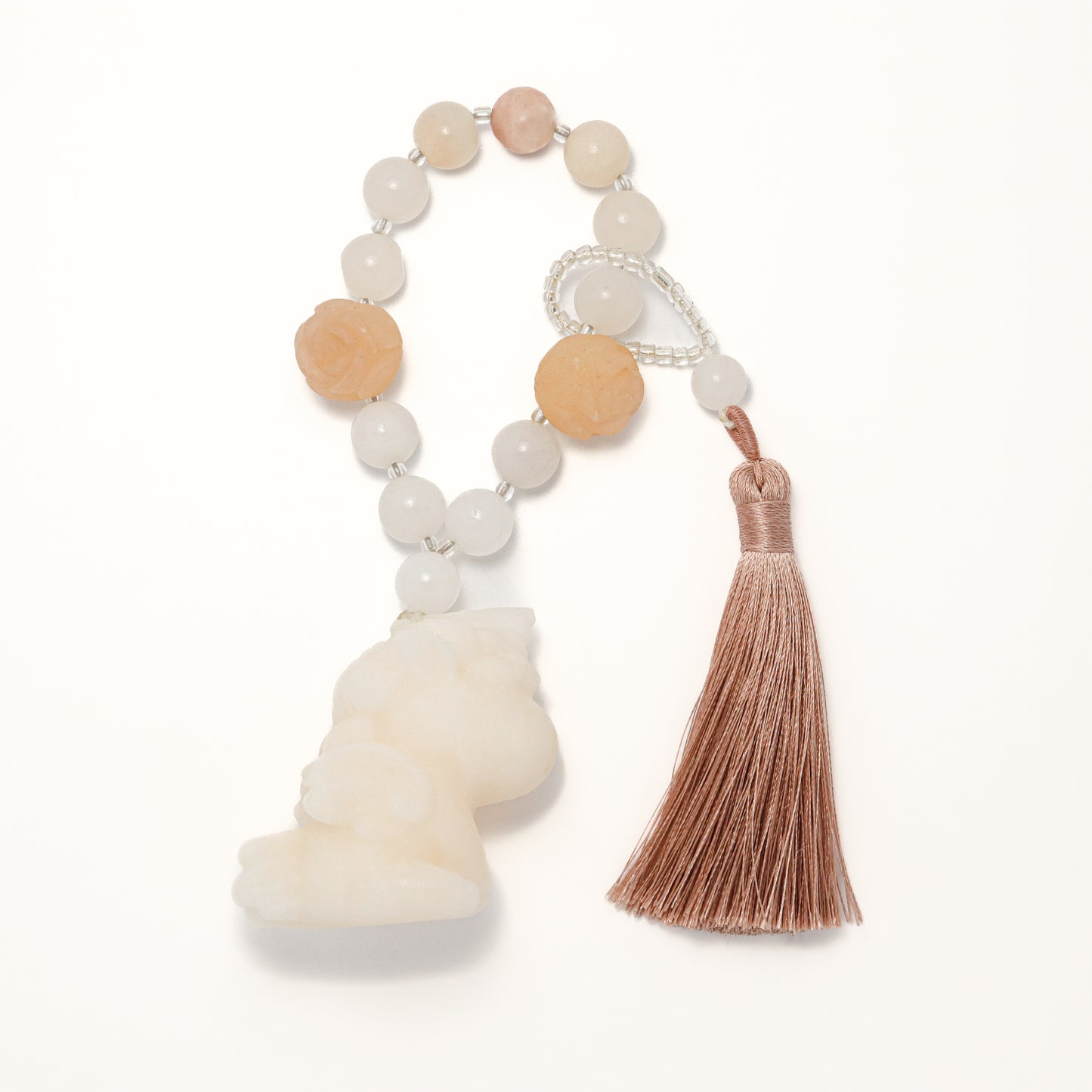Unicorn - Ice White She Tai Cui Jade Raw Stone Hand Pieces / Sculpture Ornament