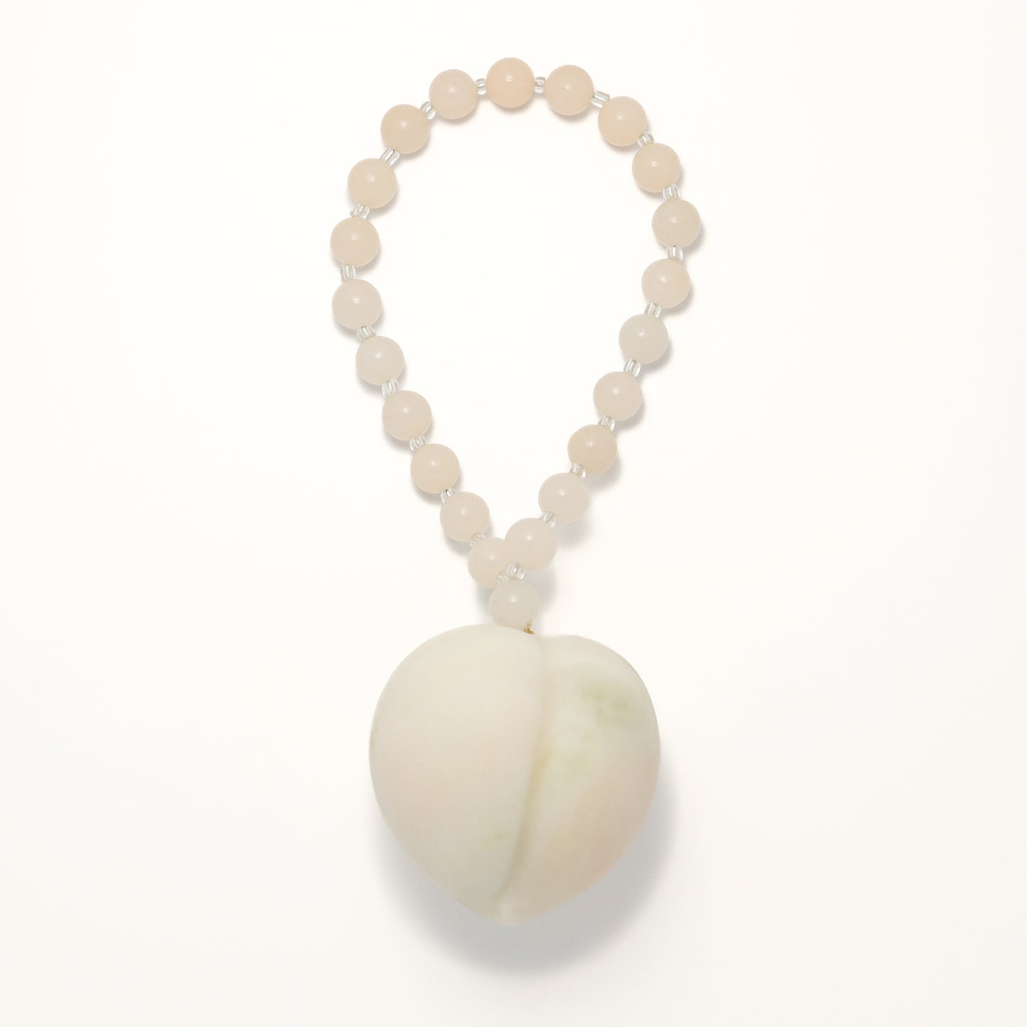 Snow Peach II - She Tai Cui Jade Raw Stone Hand Pieces / Sculpture Ornament