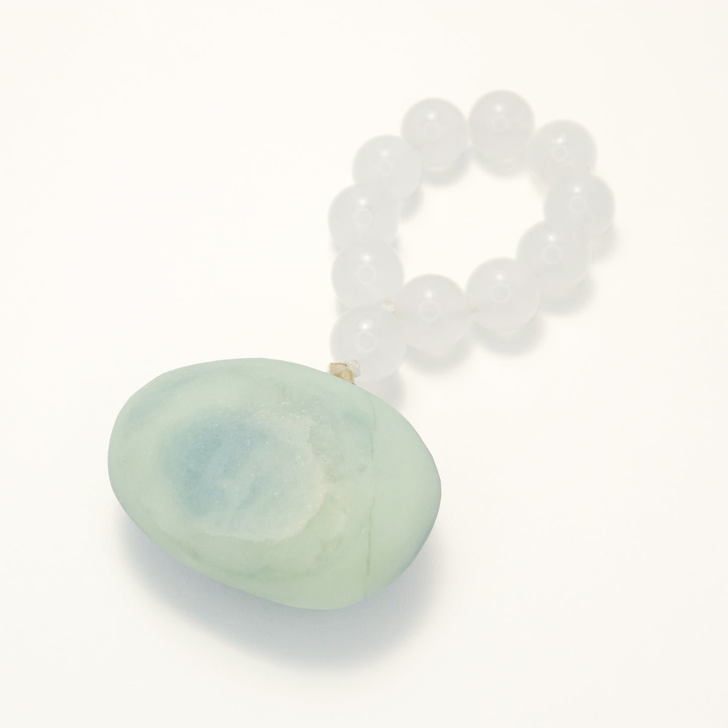 Happy Bear Family - Blue Sky & Cloud She Tai Cui Jade Raw Stone Hand Pieces / Sculpture Ornament