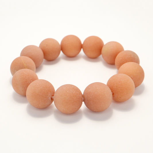 Tasty Hawthorn - Orange Red She Tai Cui Jade Raw Stone Bracelet