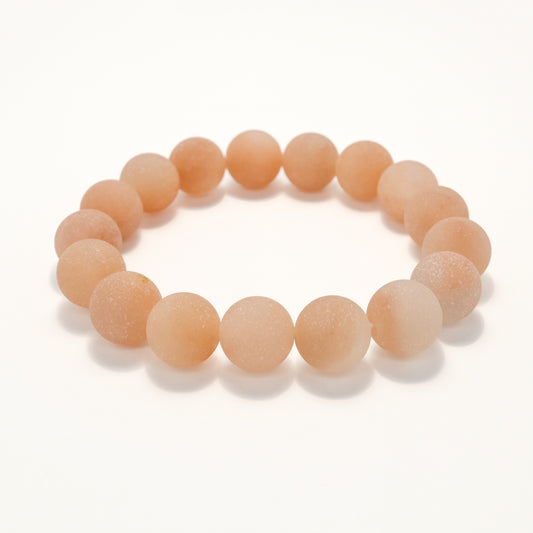 Carrot Juice - Ice Pink She Tai Cui Jade Raw Stone Bracelet