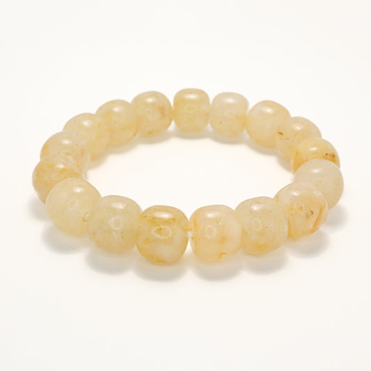 Yellow Strawberry Jam II - She Tai Cui Jade Bracelet