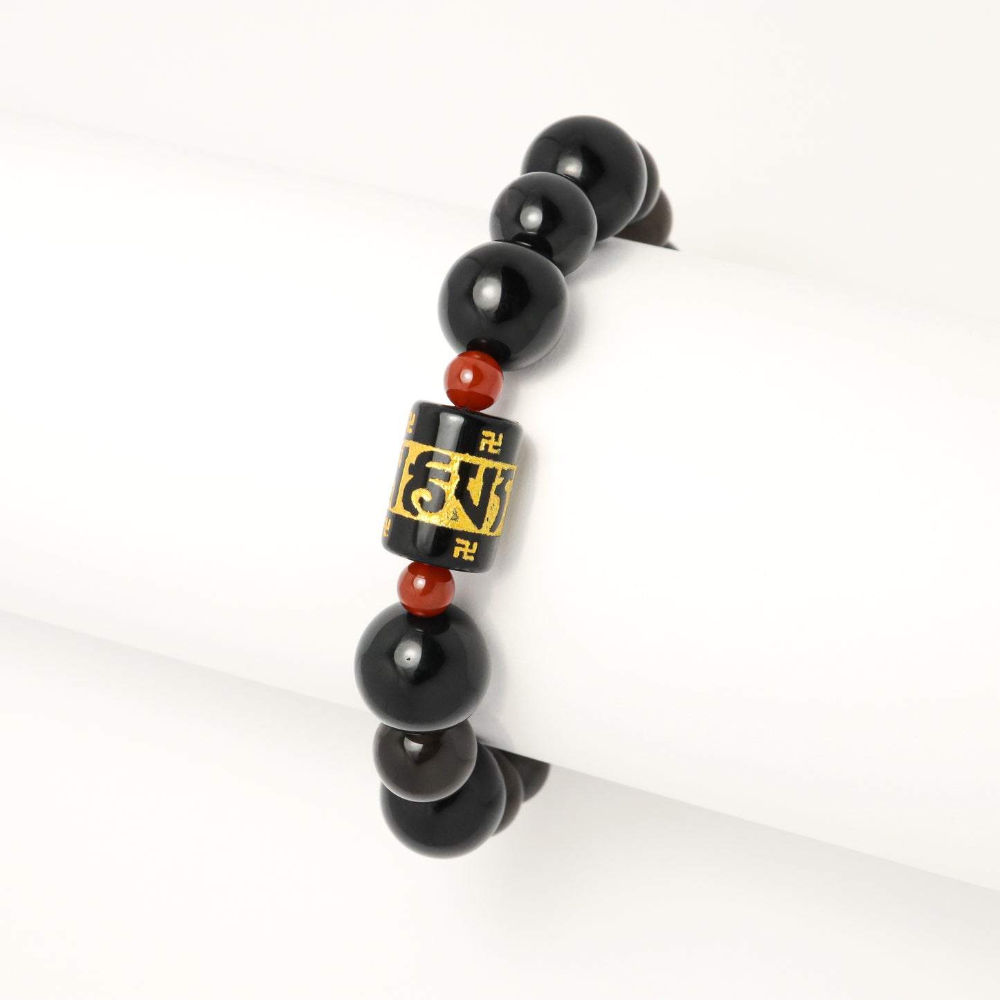 Blessing - Black Obsidian & Red Agate Bracelet