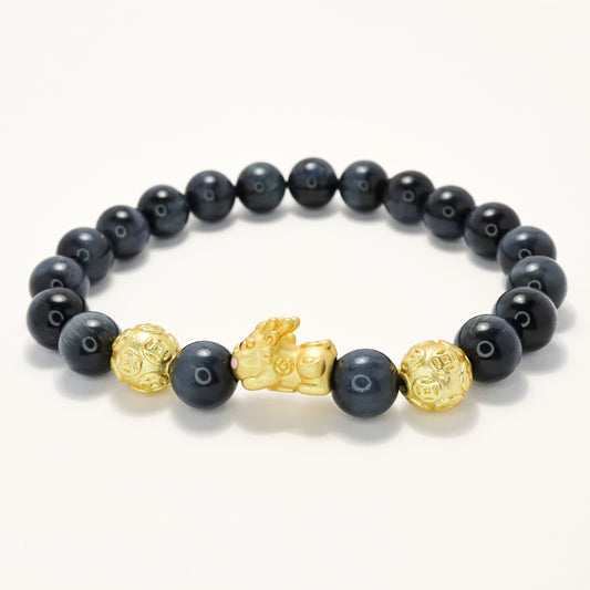 Ancient Blessing - Blue Tiger Eye Bracelet