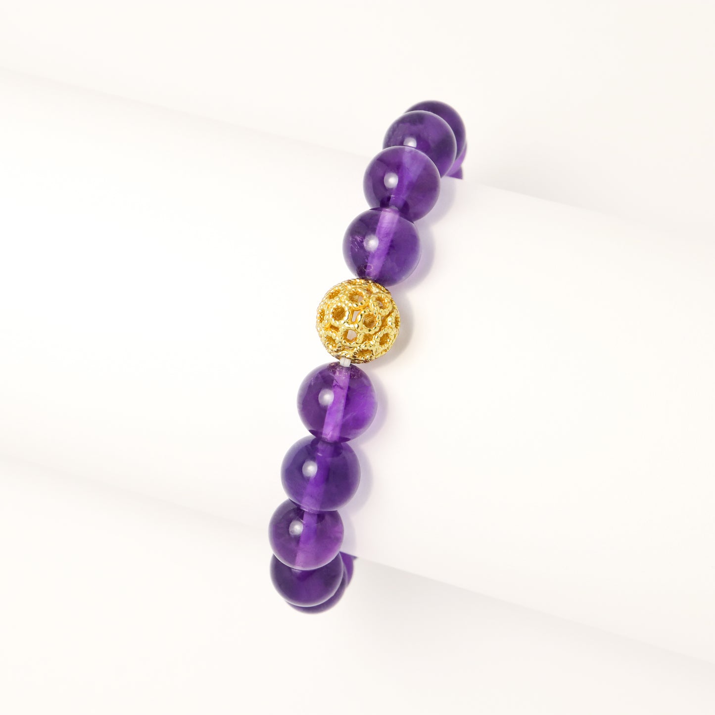Butterfly Among Hydrangea - Amethyst Bracelet