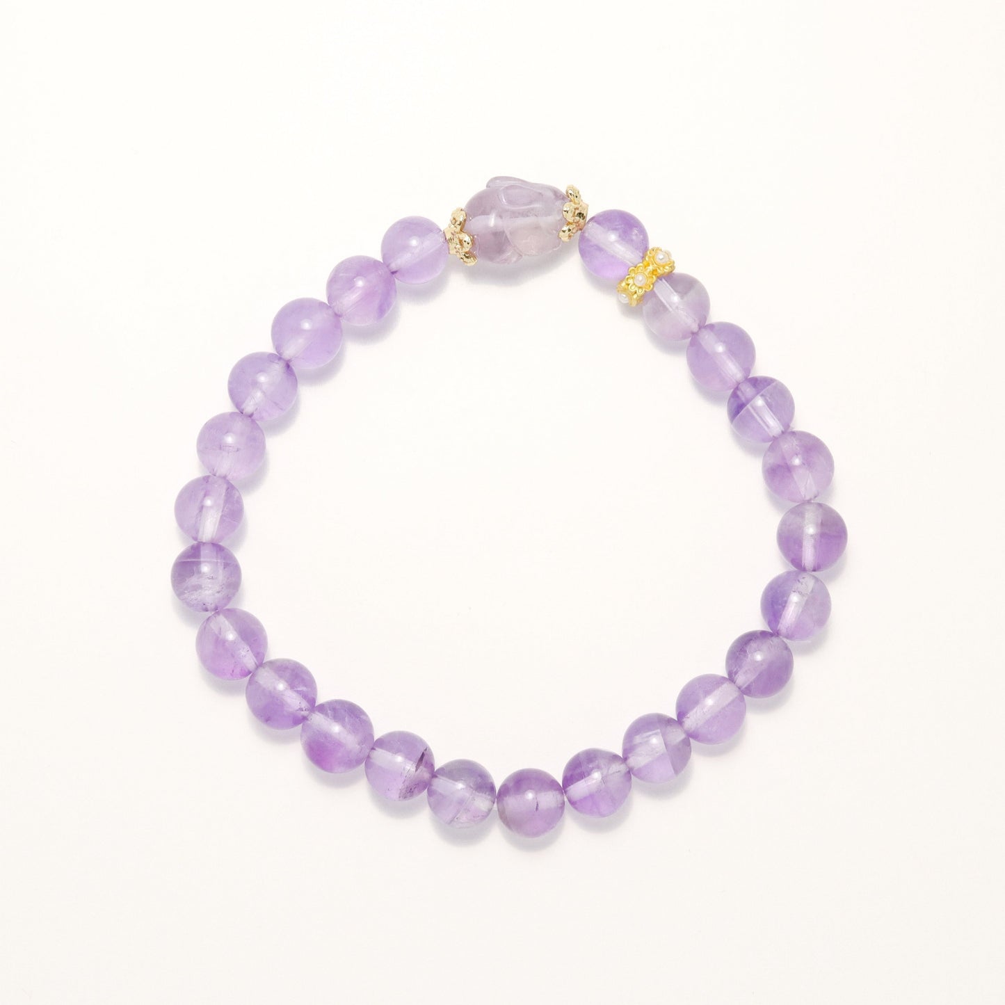Rabbit & Wreath - Lavender Amethyst Bracelet