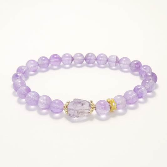 Rabbit & Wreath - Lavender Amethyst Bracelet